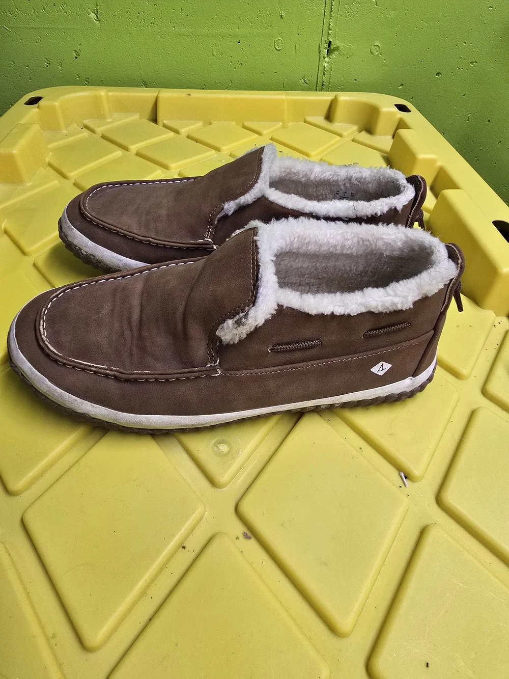 Sperry Brown Plush-Lined Slip-On Moccasin